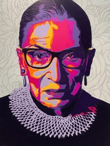 Painting of Ruth Bader Ginsburg by Adam Johnson