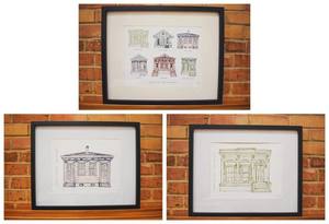 Set of Three Framed & Matted Prints