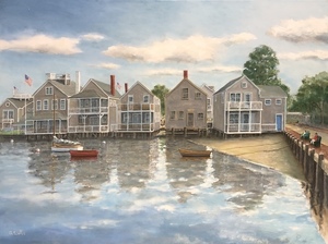 Hill - "Old North Wharf Reflections"