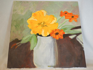 200: "Fall Flowers" Painting