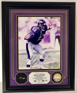 Ray Lewis Autographed & Framed Display