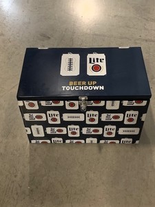 Miller Lite Metal Football Cooler