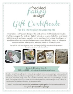 Freckled Fancy Design Gift Certificate