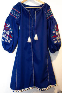 Blue Vyshyvanka Dress