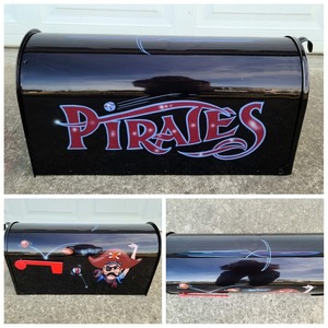 Black Pirates Hand Painted Mailbox