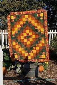 Handmade Autumn Cuddle Quilt.