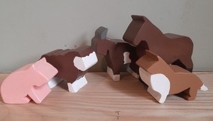 Farm animals wooden toys