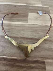 Longhorn Brass and Copper Necklace Collar