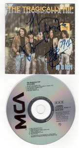 "Up to Here" Tragically Hip Band Signed CD + COA