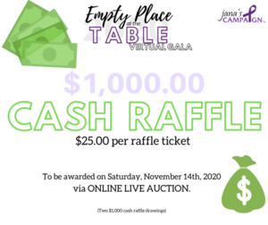 $1,000 Cash Raffle