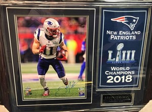 Julian Edelman Autographed Plaque