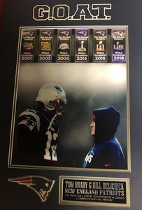 Bill Belichick & Tom Brady GOAT 11"X14"