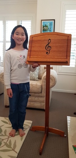 Handcrafted Wooden Music Stand to fundraise