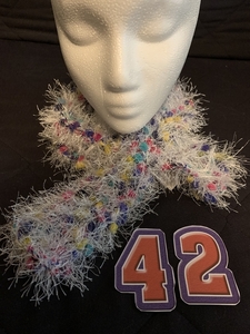 Knitted Fancy Fur Scarf - Multi-colored