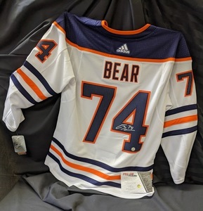 Autographed Oilers Ethan Bear Jersey