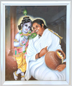 “Gopala Krishna and Amma”  Painting