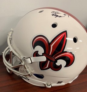 Full Size UL Chrome Helmet signed by Running Backs