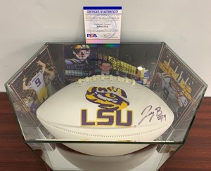 Joe Burrow Autographed LSU Logo Football