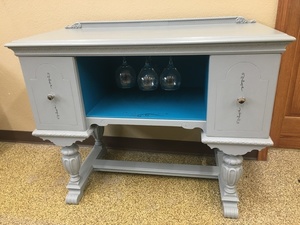 Hand Painted, Wine Rack Buffet