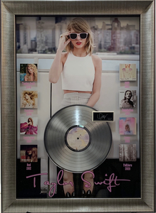 Taylor Swift Shadowbox Album Collage w/Signature