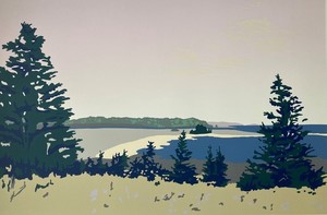 Pond Island - 8-color serigraph by Kate Emlen