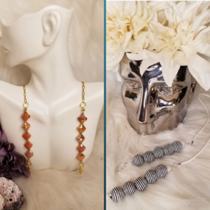 2 Hand-made Beaded Lanyards