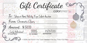 $50 Gift Certificate for ColorStreet