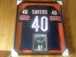 Gale Sayers Signed-Framed Bears Custom Jersey