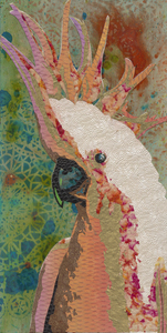 Cockatoo print, by collage artist Kristi Abbott