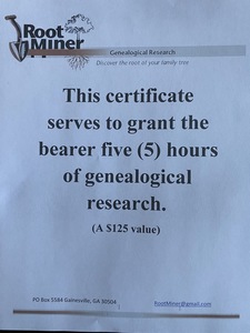 71 - Genealogy Research Certificate