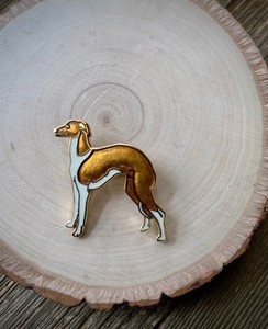 Enamel Greyhound Pin