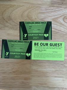 Three YMCA Courtesy Passes