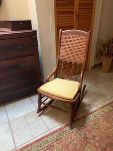 Lovely Walnut Rocker, ca 1865