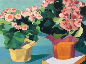 Gosh Begonias Painting - Nancy Bryant