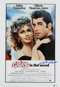 John Travolta Signed "Grease" 12x18 Movie Poster