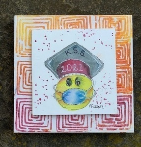 Watercolour Tile 4 - KSS 2021 Grad Mask