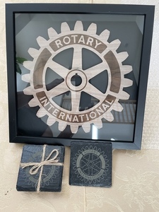 Laser-Cut Rotary Wheel and 4 Stone Rotary Coasters