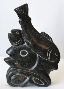 Soapstone Fish Carving