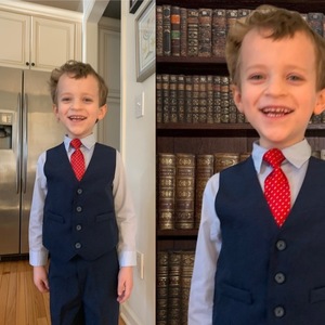 Three Child School Pictures, Pandemic Style