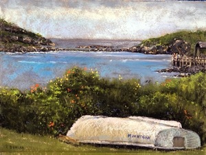 MONHEGAN ISLAND Pastel Painting