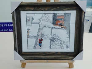 Bruce Mackinnon Winter Cartoon and Frame