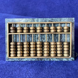 Abacus Calculator in Brass & Stone - Small - #137