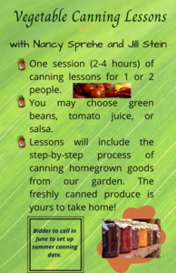 Vegetable Canning Lessons