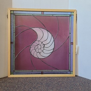 Nautilus Shell Stained Glass Panel - #290