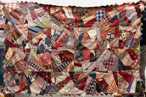 1940's Mens Necktie Crazy Quilt Top