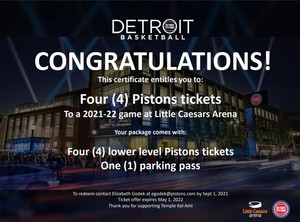 4 Pistons Tickets Plus Swag