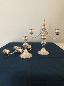 Silver Candle Stick Holders