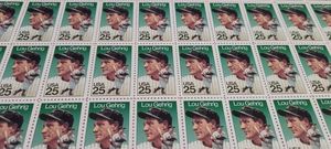 LOU GEHRIG, US Stamp # 2417, Full Sheet of 50