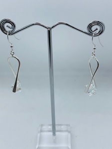 Clear Twisty Earrings