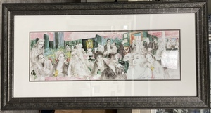 LeRoy Neiman print of The Polo Lounge